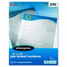 Wilson Jones Ticket Holder, Non-Glare Finish, 10 per Pack (21441)