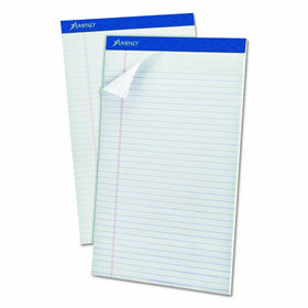 Ampad 20330 Perforated Writing Pad, 8 1/2 x 14, White, 50 Sheets (Pack of 12)