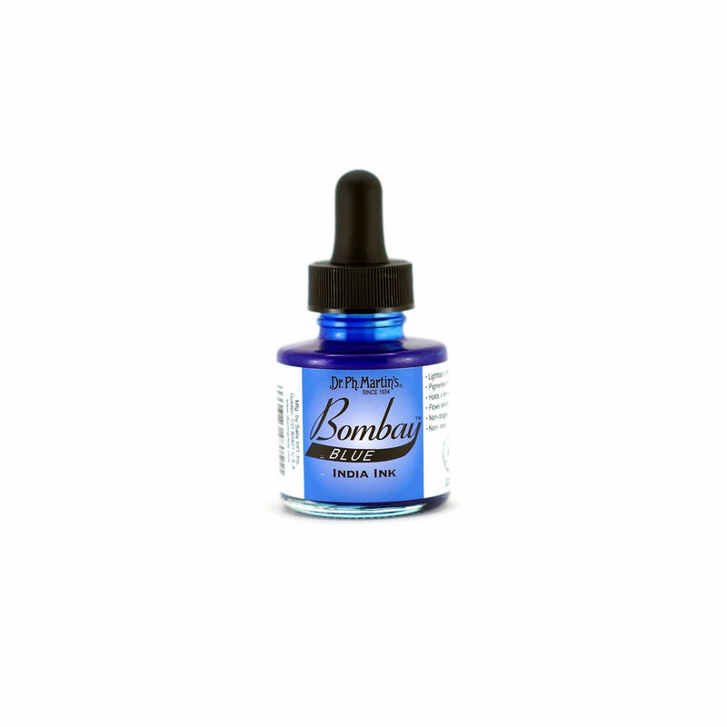 Dr. Ph. Martin's 800815-5BY Bombay India Ink, 1.0 oz, Blue
