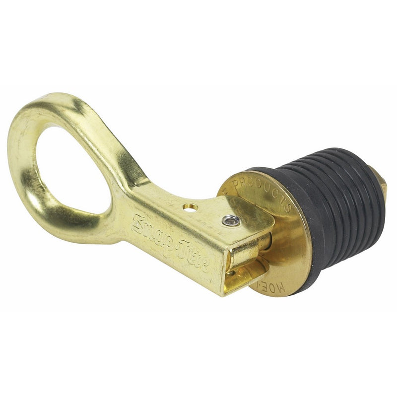 Moeller Snap-Tite Boat Bailer Plug (1-Inch, Brass)