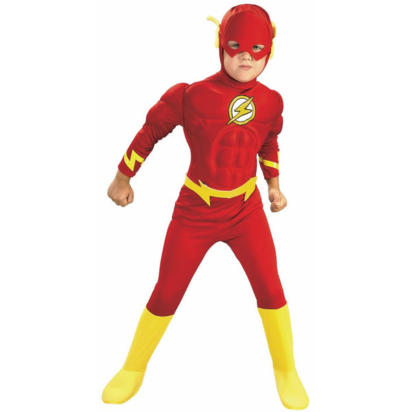 Rubies DC Comics Deluxe Muscle Chest The Flash Costume, Toddler