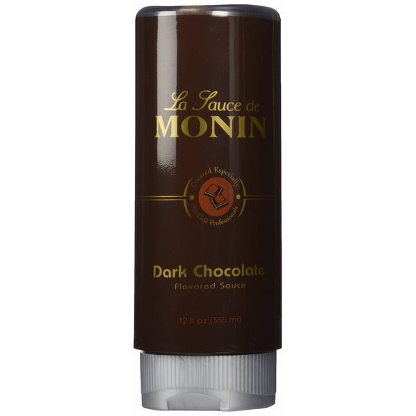 Monin Gourmet Dark Chocolate Sauce, 12 oz Squeeze Bottle