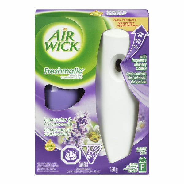 Air Wick Freshmatic Automatic Spray Air Freshener Starter Kit with Odor Detect, Lavender and Chamomile, 1 Count