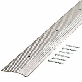 M-D Building Products 78220 Extra Wide Fluted 2-Inch by 72-Inch Carpet Trim, Silver