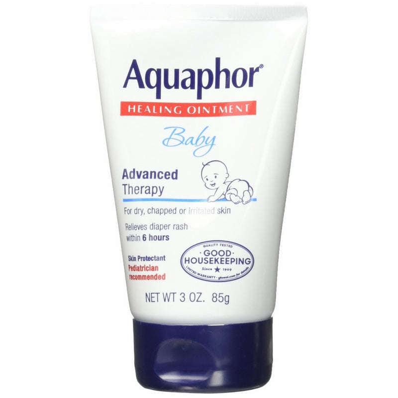 Aquaphor Baby Advanced Therapy Healing Ointment Skin Protectant 3 Ounce Tube (Pack of 3) - Pediatrician Recommended Brand