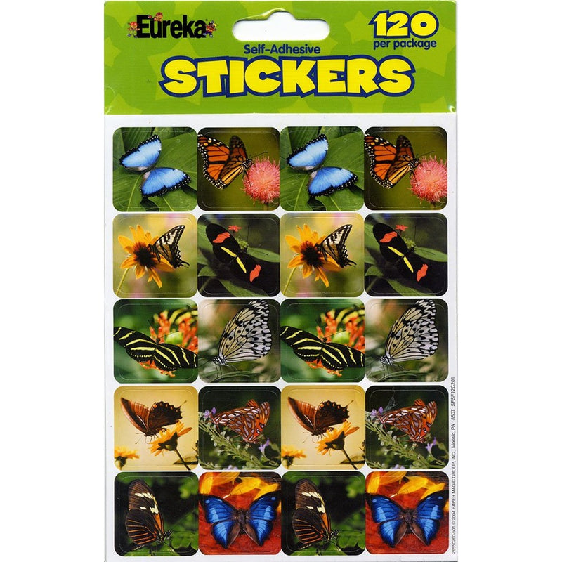 Eureka Butterflies Real Photos Stickers