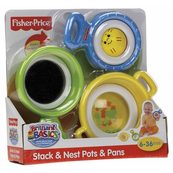 Fisher-Price Brilliant Basics Stack & Nest Pots & Pans