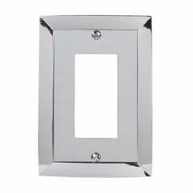 Amerelle 61RCH Studio Style 1 Rocker-GFCI Wall Plate, Chrome