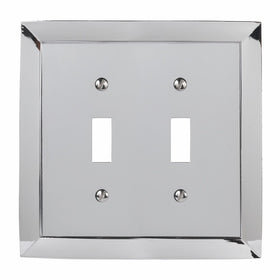 Amerelle 61TTCH Studio Style 2 Toggle Wallplate, Chrome