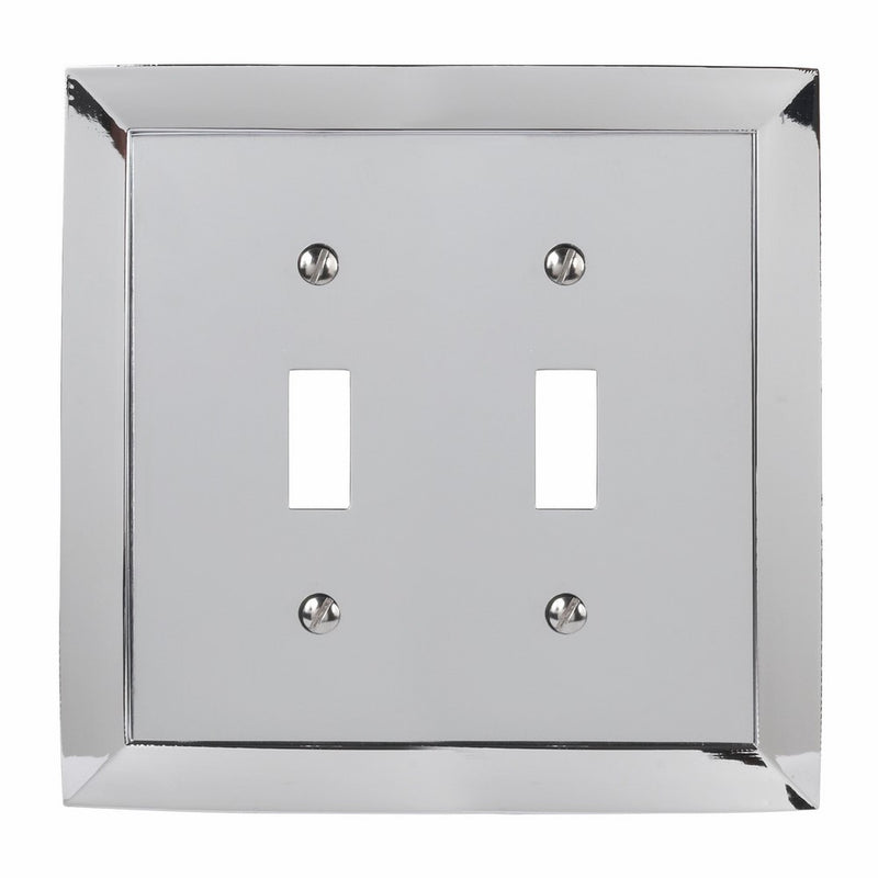 Amerelle 61TTCH Studio Style 2 Toggle Wallplate, Chrome
