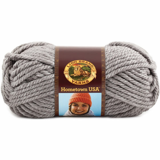 Lion Brand Yarn 135-149K Hometown USA Yarn, Dallas Grey