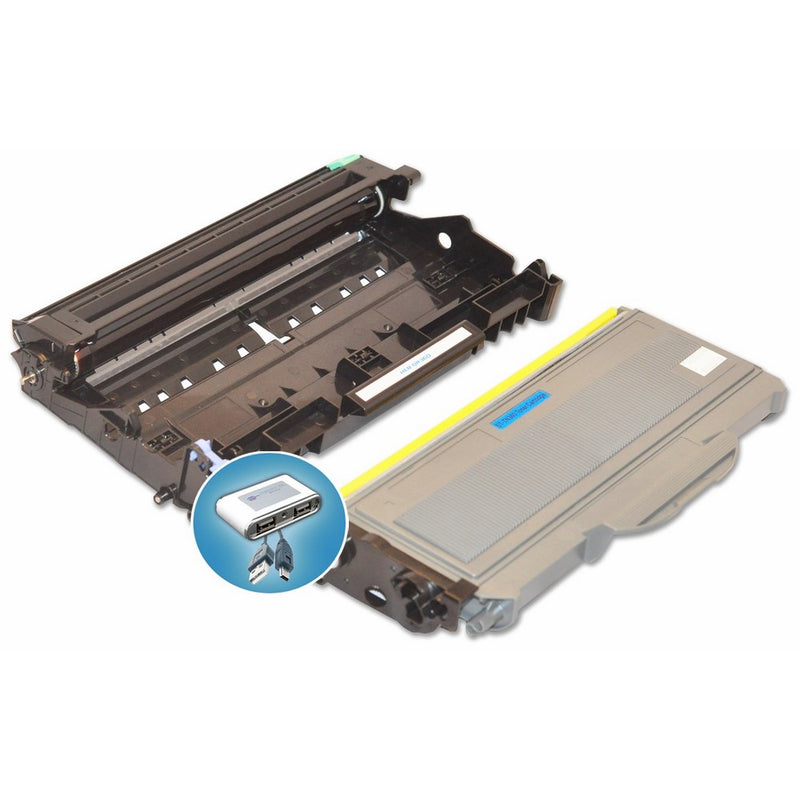 Generic Remanufactured Toner and Drum Replacement Combo Pack for Brother (DR360)/(TN330-TN360)