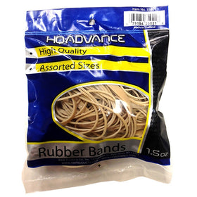 HQ Advance Products Rubberbands, Natural Color, Assorted Size (35021.P)