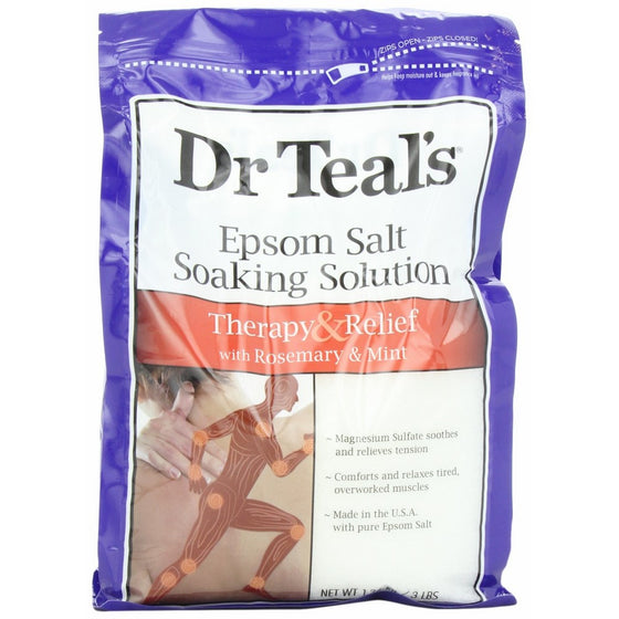 Dr. Teal's Epsom Salt Soaking Solution, Rosemary and Mint, 48 Ounce