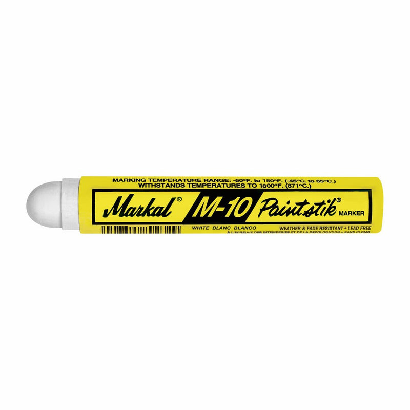 Markal 82020 M-10 Paintstik Annealling and Heat Treating Solid Paint Marker (Up to 1800 F), White (Pack of 12)