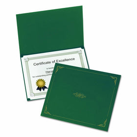 Oxford 29900605BGD Certificate Holder, 11 1/4 x 8 3/4, Green (Pack of 5)