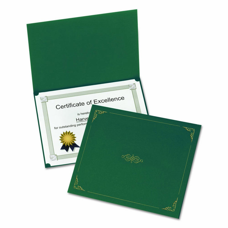 Oxford 29900605BGD Certificate Holder, 11 1/4 x 8 3/4, Green (Pack of 5)