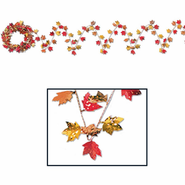 Gleam 'N Flex Autumn Leaf Garland Party Accessory (1 count) (1/Pkg)