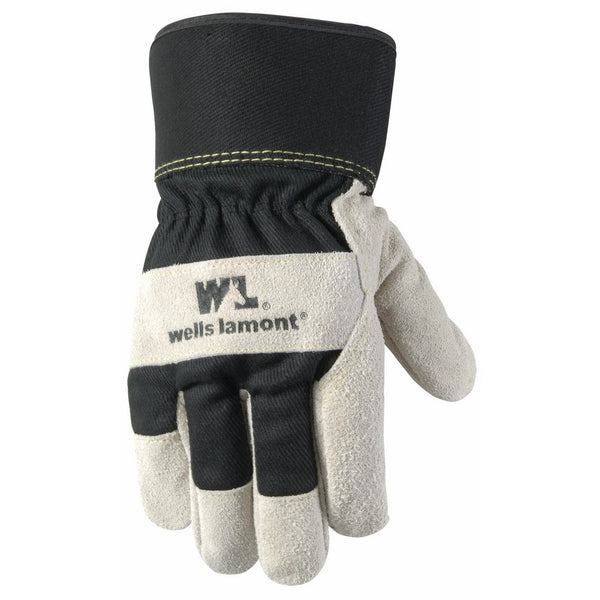 Men's Winter Work Gloves with Leather Palm, 100-gram Insulation, Suede Cowhide, X-Large (Wells Lamont 5130XL)