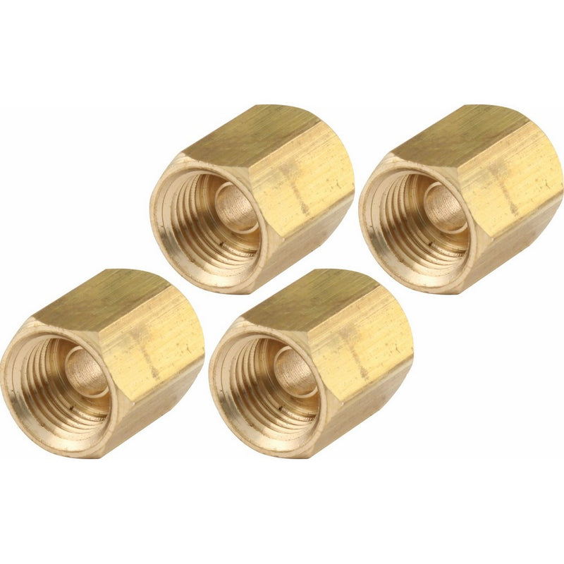 Allstar ALL50131 1/4" Inverted Flare Union Brass Brake Line Adapter Fitting, (Pack of 4)