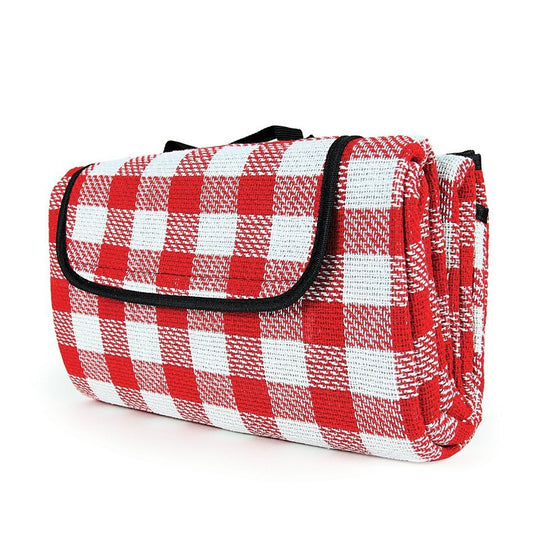 Camco 42801 Picnic Blanket (51" x 59", Red/White)