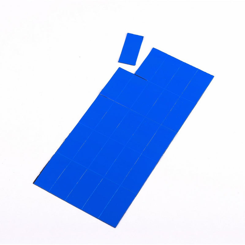 MasterVision Magnetic Dry Erase Tape Strips, 7/8 x 2 Inches, Blue, 25 Count
