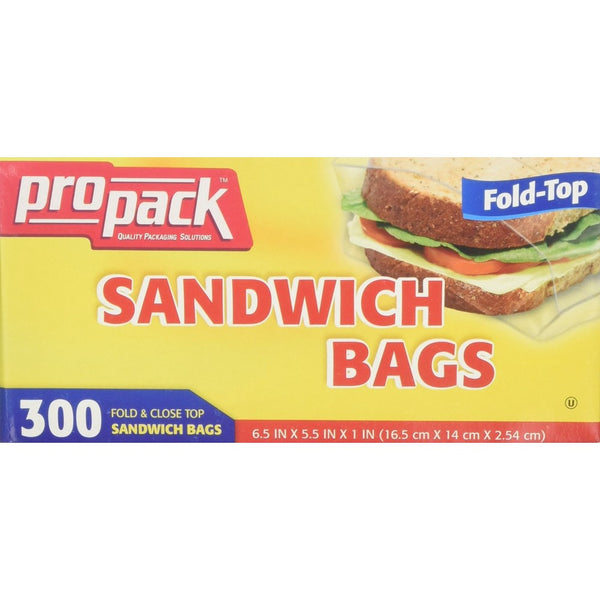 Pro Pack Sandwich Bags, 300 Count