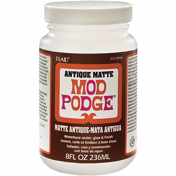 Mod Podge Waterbase Sealer, Glue and Finish (8-Ounce), CS12948 Antique Matte