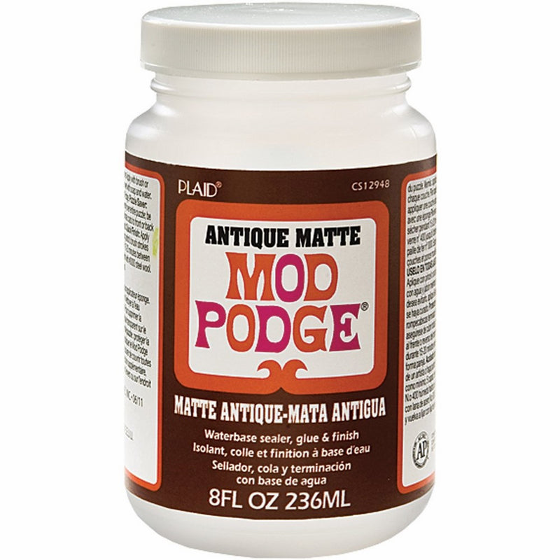 Mod Podge Waterbase Sealer, Glue and Finish (8-Ounce), CS12948 Antique Matte