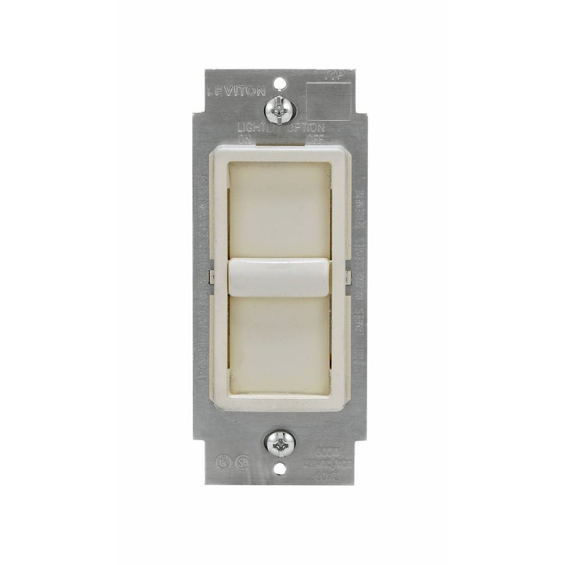 Leviton 6672-1LT SureSlide Universal 150W LED/CFL Incandescent Slide-To-Off Dimmer, Light Almond