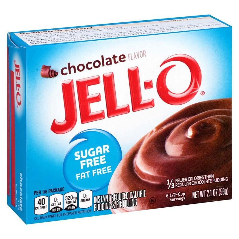 Jell-O Sugar-Free Chocolate Instant Pudding Mix 2.1 Ounce Box (Pack of 6)