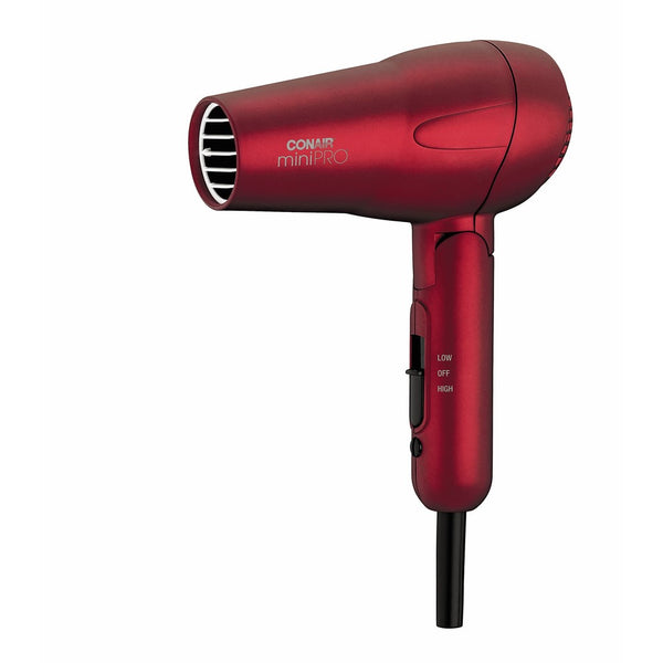 Conair MiniPRO Folding Handle Tourmaline Ceramic Styler / Hair Dryer; Red