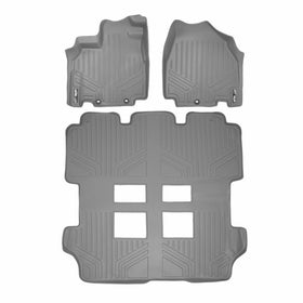 SMARTLINER Floor Mats 3 Row Liner Set Grey for 2011-2017 Honda Odyssey