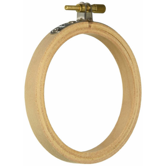 Bulk Buy: Darice DIY Crafts Wooden Embroidery Hoops Round 4 inches (6-Pack) 39012