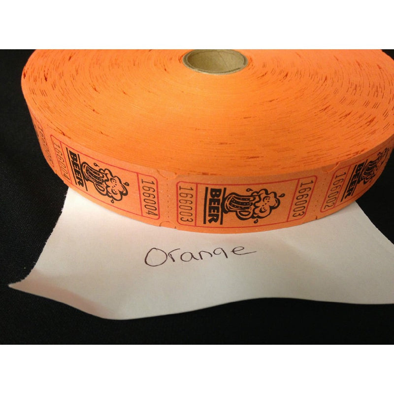 Orange Beer Ticket Roll