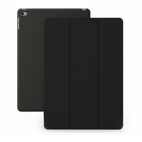 KHOMO iPad Air 2 Case - DUAL Super Slim Carbon Fiber Cover with Rubberized back and Smart Feature (Built-in magnet for sleep/wake feature) For Apple iPad Air 2 Tablet