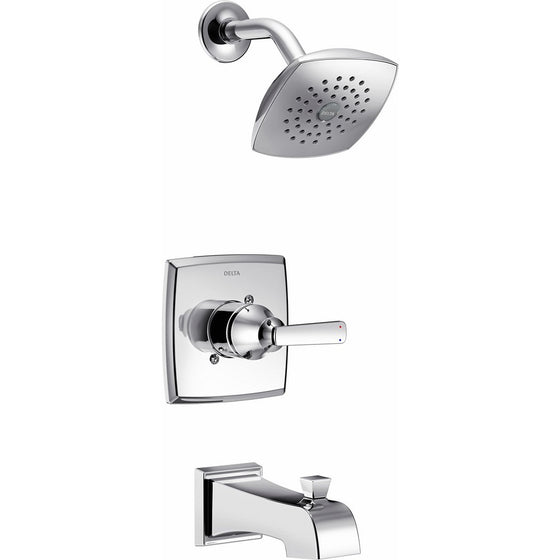 Delta T14464 Ashlyn 14 Series Single-Function Tub and Shower Trim Kit with Single-Spray Touch Clean Shower Head, Chrome (Valve Not Included)