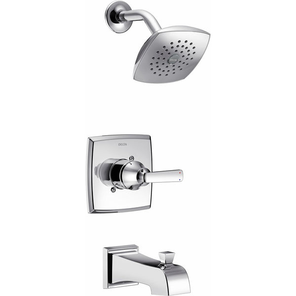 Delta T14464 Ashlyn 14 Series Single-Function Tub and Shower Trim Kit with Single-Spray Touch Clean Shower Head, Chrome (Valve Not Included)