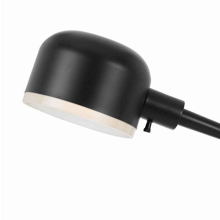 60 Watt Metal Frame Desk Lamp with Adjustable Head, Black and White