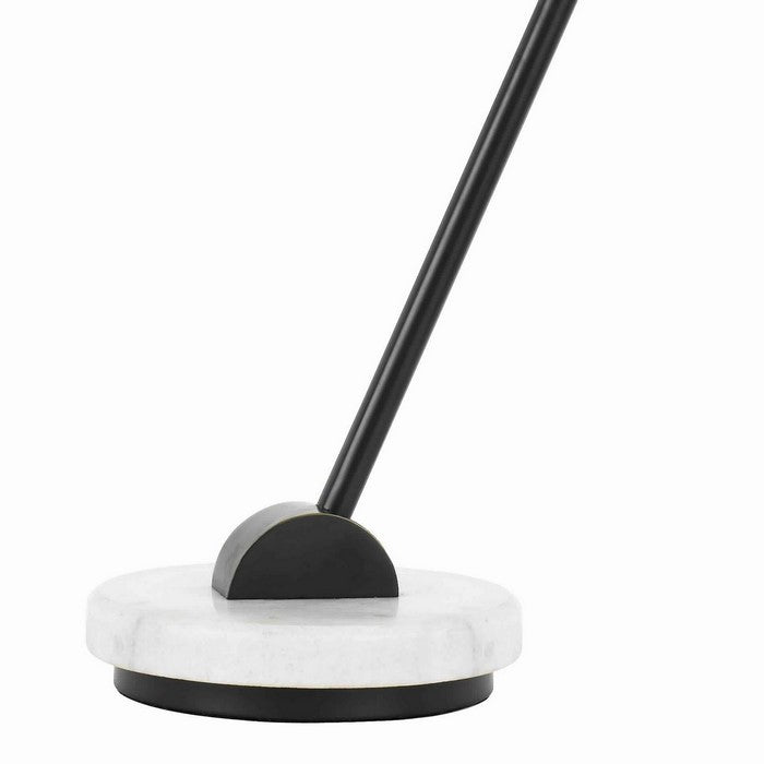 60 Watt Metal Frame Desk Lamp with Adjustable Head, Black and White