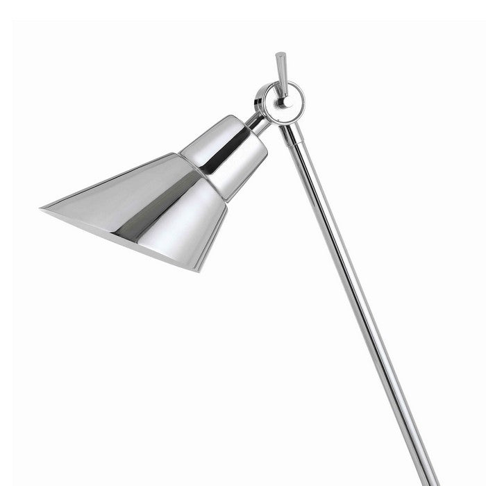 Adjustable Metal LED Desk Lamp with Rocker Switch, Chrome