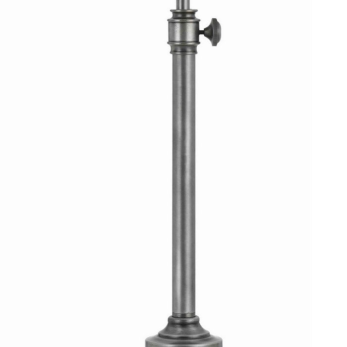 Metal Table Lamp with Adjustable Head and Height, Antique Silver