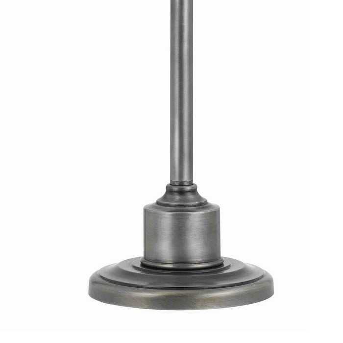 Metal Table Lamp with Adjustable Head and Height, Antique Silver