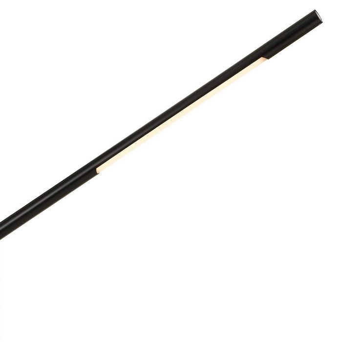 10 Watt Adjustable Metal Frame Floor Lamp, Black and Brass