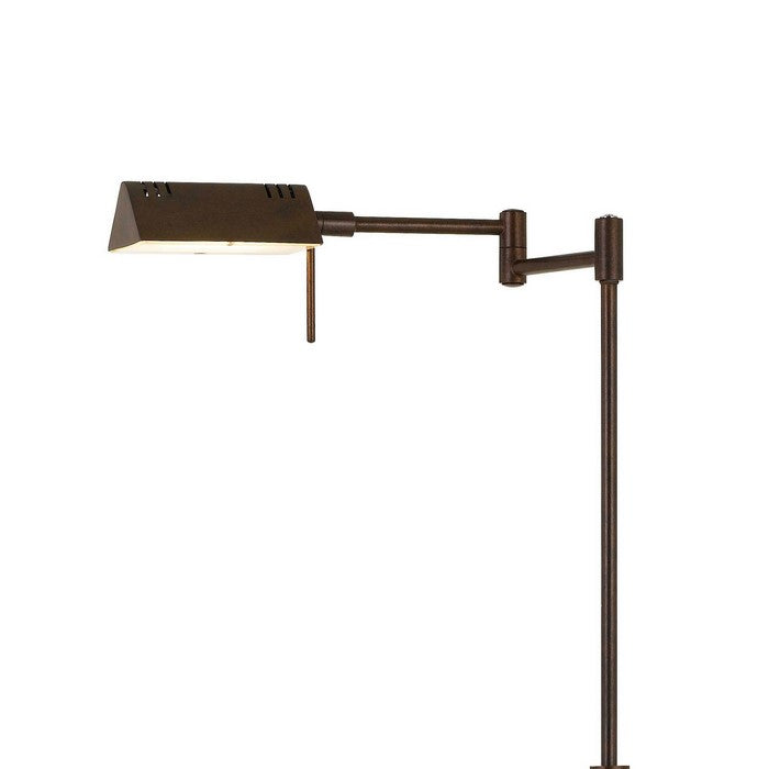 10W LED Adjustable Metal Floor Lamp with Swing Arm, Dark Bronze