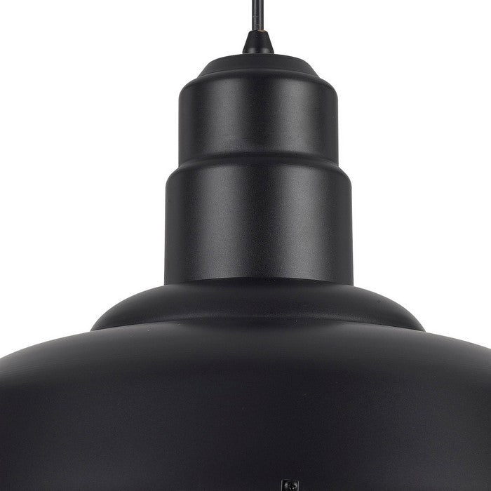 Metal Round Shade Pendant Lighting with Wire Cage Design Head, Black
