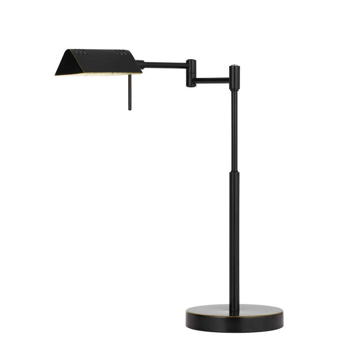 Metal Desk Lamp with Adjustable Arm and Dimmer Switch, Black