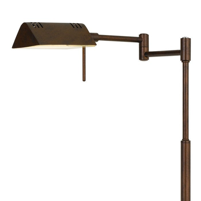 Metal Desk Lamp with Adjustable Arm and Dimmer Switch, Rustic Bronze