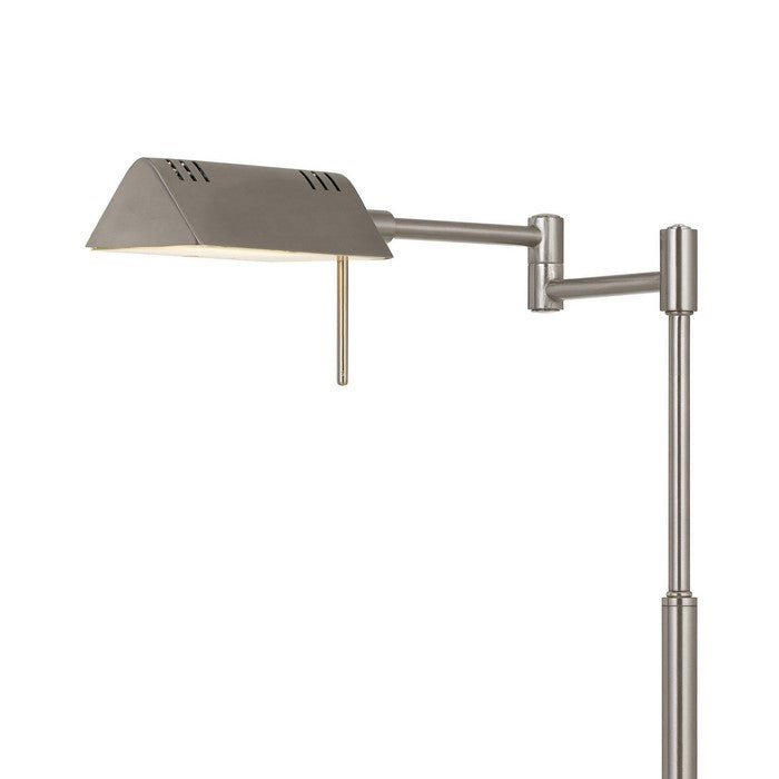 Metal Desk Lamp with Adjustable Arm and Dimmer Switch, Silver