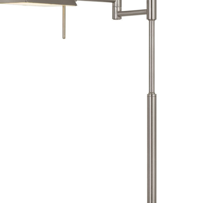 Metal Desk Lamp with Adjustable Arm and Dimmer Switch, Silver